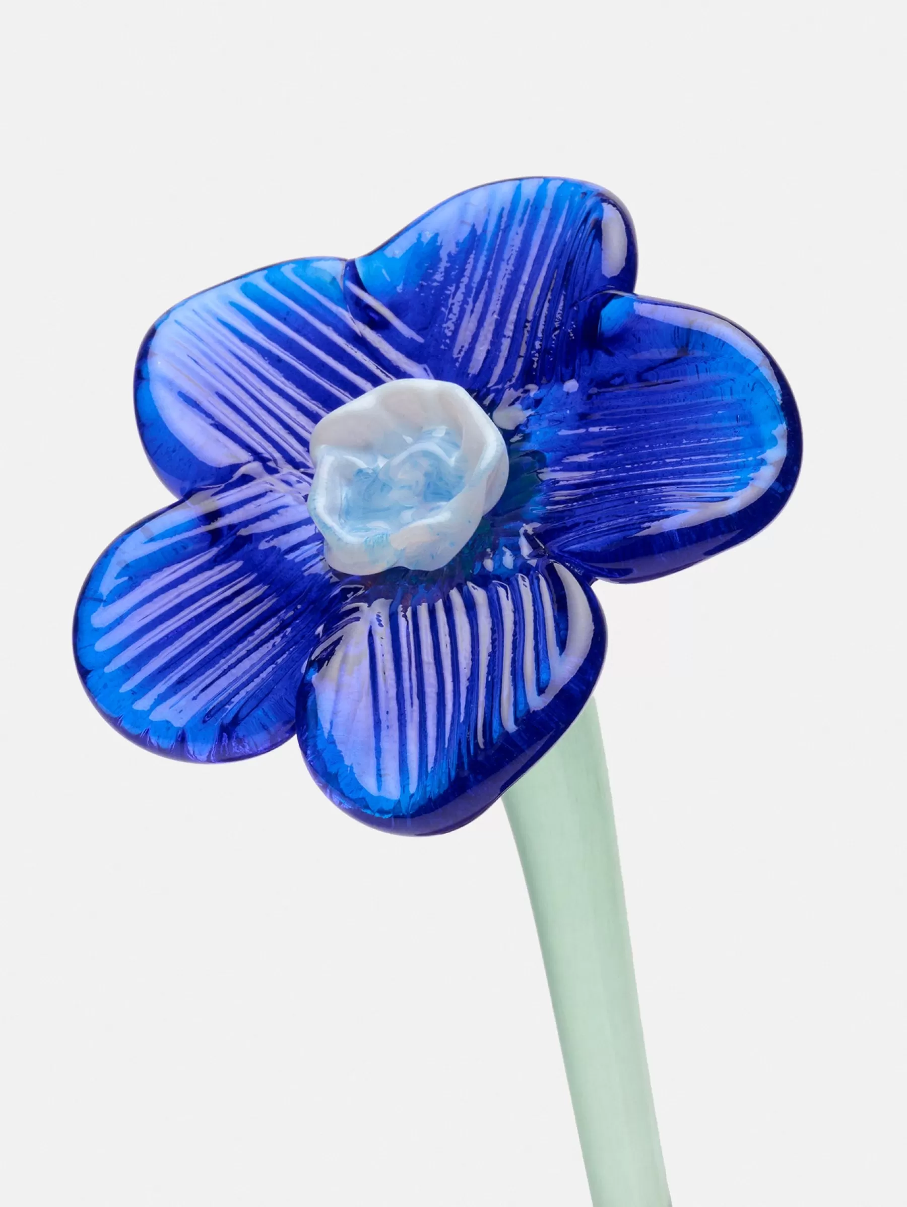 Sale HOFF MOUTHBLOWN CRYSTAL FLOWER BLUE